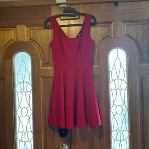Red skater dress
